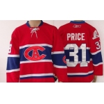 Montreal Canadiens #31 Carey Price Red CA Jersey