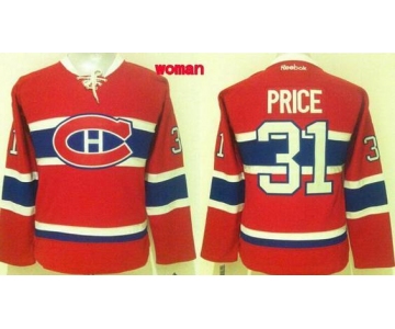 Women's Montreal Canadiens #31 Carey Price Reebok Red 2015-16 Home Premier Jersey