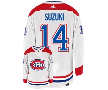 Men's Montreal Canadiens #14 Nick Suzuki White Stitched Jersey