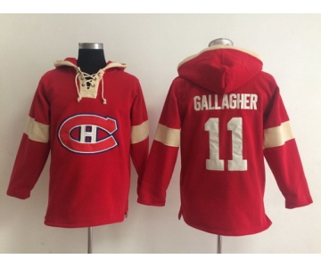 2014 Old Time Hockey Montreal Canadiens #11 Brendan Gallagher Red Hoodie