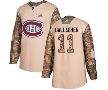 Adidas Canadiens #11 Brendan Gallagher Camo Authentic 2017 Veterans Day Stitched NHL Jersey