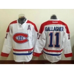 Men's Montreal Canadiens #11 Brendan Gallagher Reebok White 2015-16 Away Premier NHL Jersey
