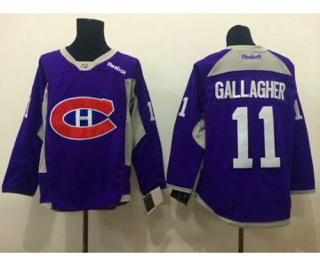 Montreal Canadiens #11 Brendan Gallagher 2014 Training Purple Jersey