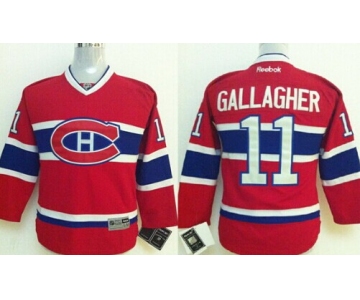 Montreal Canadiens #11 Brendan Gallagher Red Kids Jersey