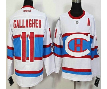 Montreal Canadiens #11 Brendan Gallagher Reebok White 2016 Winter Classic Premier Jersey