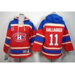Old Time Hockey Montreal Canadiens #11 Brendan Gallagher Red Kids Hoodie