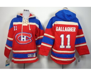 Old Time Hockey Montreal Canadiens #11 Brendan Gallagher Red Kids Hoodie