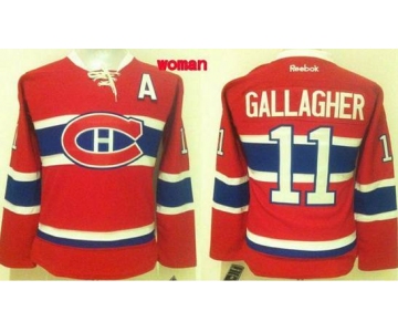 Women's Montreal Canadiens #11 Brendan Gallagher Reebok Red 2015-16 Home Premier Jersey