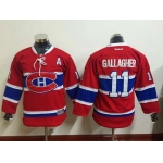 Youth Montreal Canadiens #11 Brendan Gallagher Reebok Red 2015-16 Home Premier Hockey Jersey