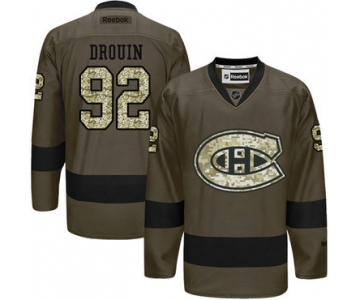 Adidas Montreal Canadiens #92 Jonathan Drouin Green Salute to Service Stitched Youth NHL Jersey