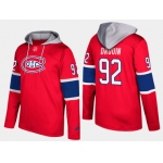 Adidas Montreal Canadiens 92 Jonathan Drouin Name And Number Red Hoodie