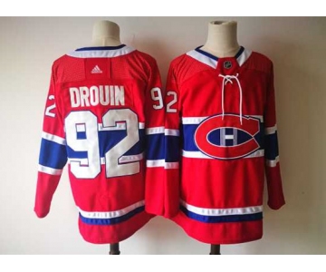 Montreal Canadiens #92 Jonathan Drouin Red 2017-2018 Hockey Stitched NHL Jersey