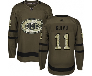 Adidas Canadiens #11 Saku Koivu Green Salute to Service Stitched NHL Jersey