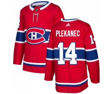 Adidas Canadiens #14 Tomas Plekanec Red Home Authentic Stitched NHL Jersey