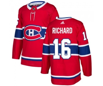 Adidas Canadiens #16 Henri Richard Red Home Authentic Stitched NHL Jersey