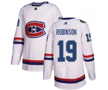 Adidas Canadiens #19 Larry Robinson White Authentic 2017 100 Classic Stitched NHL Jersey