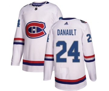 Adidas Canadiens #24 Phillip Danault White Authentic 2017 100 Classic Stitched NHL Jersey