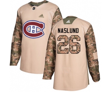 Adidas Canadiens #26 Mats Naslund Camo Authentic 2017 Veterans Day Stitched NHL Jersey