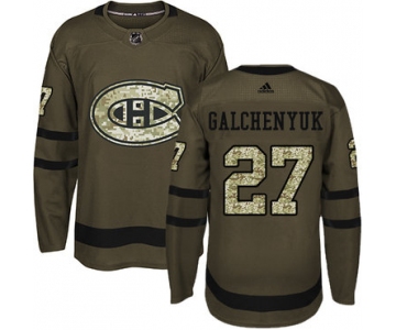 Adidas Canadiens #27 Alex Galchenyuk Green Salute to Service Stitched NHL Jersey