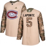 Adidas Canadiens #5 Guy Lapointe Camo Authentic 2017 Veterans Day Stitched NHL Jersey