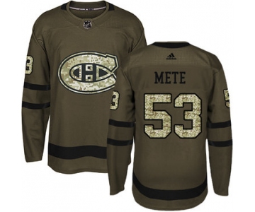 Adidas Canadiens #53 Victor Mete Green Salute to Service Stitched NHL Jersey