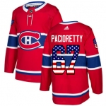 Adidas Canadiens #67 Max Pacioretty Red Home Authentic USA Flag Stitched NHL Jersey