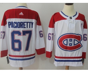 Adidas Canadiens #67 Max Pacioretty White Road Authentic Stitched NHL Jersey