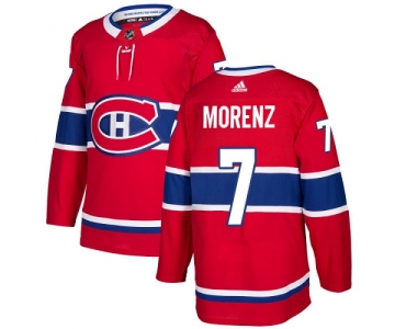 Adidas Canadiens #7 Howie Morenz Red Home Authentic Stitched NHL Jersey