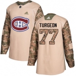 Adidas Canadiens #77 Pierre Turgeon Camo Authentic 2017 Veterans Day Stitched NHL Jersey