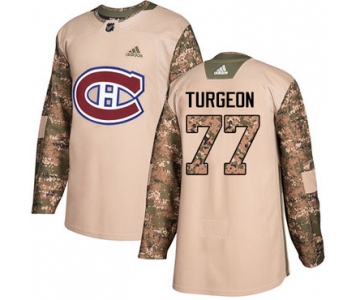 Adidas Canadiens #77 Pierre Turgeon Camo Authentic 2017 Veterans Day Stitched NHL Jersey