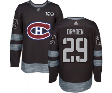 Canadiens #29 Ken Dryden Black 1917-2017 100th Anniversary Stitched NHL Jersey