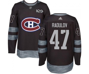 Canadiens #47 Alexander Radulov Black 1917-2017 100th Anniversary Stitched NHL Jersey