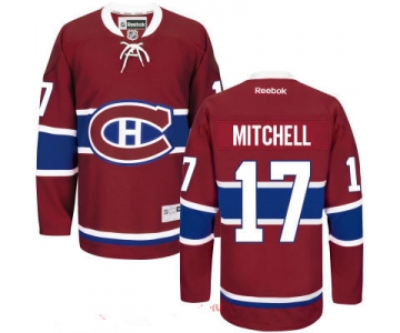 Men's Montreal Canadiens #17 Torrey Mitchell Reebok Red Home Hockey Stitched NHL Jersey