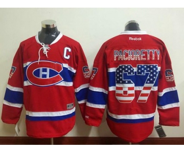 Men's Montreal Canadiens #67 Max Pacioretty Red USA Flag Hockey Jersey