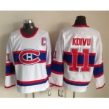 Montreal Canadiens #11 Saku Koivu White Throwback CCM Jersey