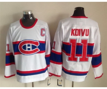 Montreal Canadiens #11 Saku Koivu White Throwback CCM Jersey