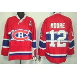 Montreal Canadiens #12 Dickie Moore Red Throwback CCM Jersey