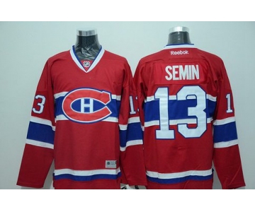 Montreal Canadiens #13 Alexander Semin Reebok Red Home Premier NHL Jersey