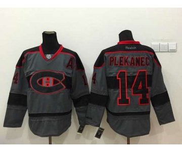Montreal Canadiens #14 Tomas Plekanec Charcoal Gray Jersey