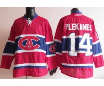 Montreal Canadiens #14 Tomas Plekanec Red CA Jersey