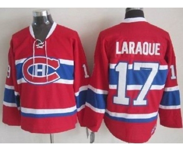 Montreal Canadiens #17 Georges Laraque Red Throwback CCM Jersey