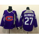 Montreal Canadiens #27 Alex Galchenyuk 2014 Training Purple Jersey