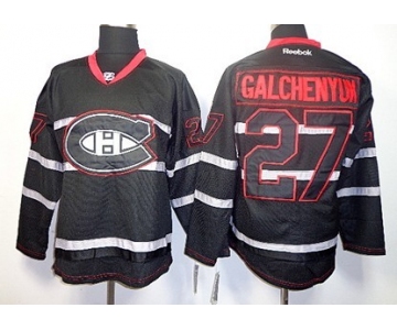 Montreal Canadiens #27 Alex Galchenyuk Black Ice Jersey