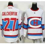 Montreal Canadiens #27 Alex Galchenyuk Reebok White 2016 Winter Classic Premier Jersey