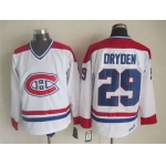 Montreal Canadiens #29 Ken Dryden White CCM Vintage Throwback Jersey