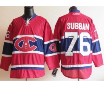 Montreal Canadiens #76 P.K. Subban Red CA Jersey