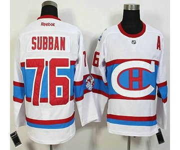 Montreal Canadiens #76 PK Subban Reebok White 2016 Winter Classic Premier Jersey