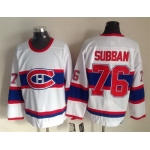 Montreal Canadiens #76 P.K. Subban White Throwback CCM Jersey