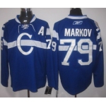 Montreal Canadiens #79 Andrei Markov Blue Jersey