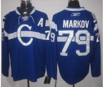 Montreal Canadiens #79 Andrei Markov Blue Jersey